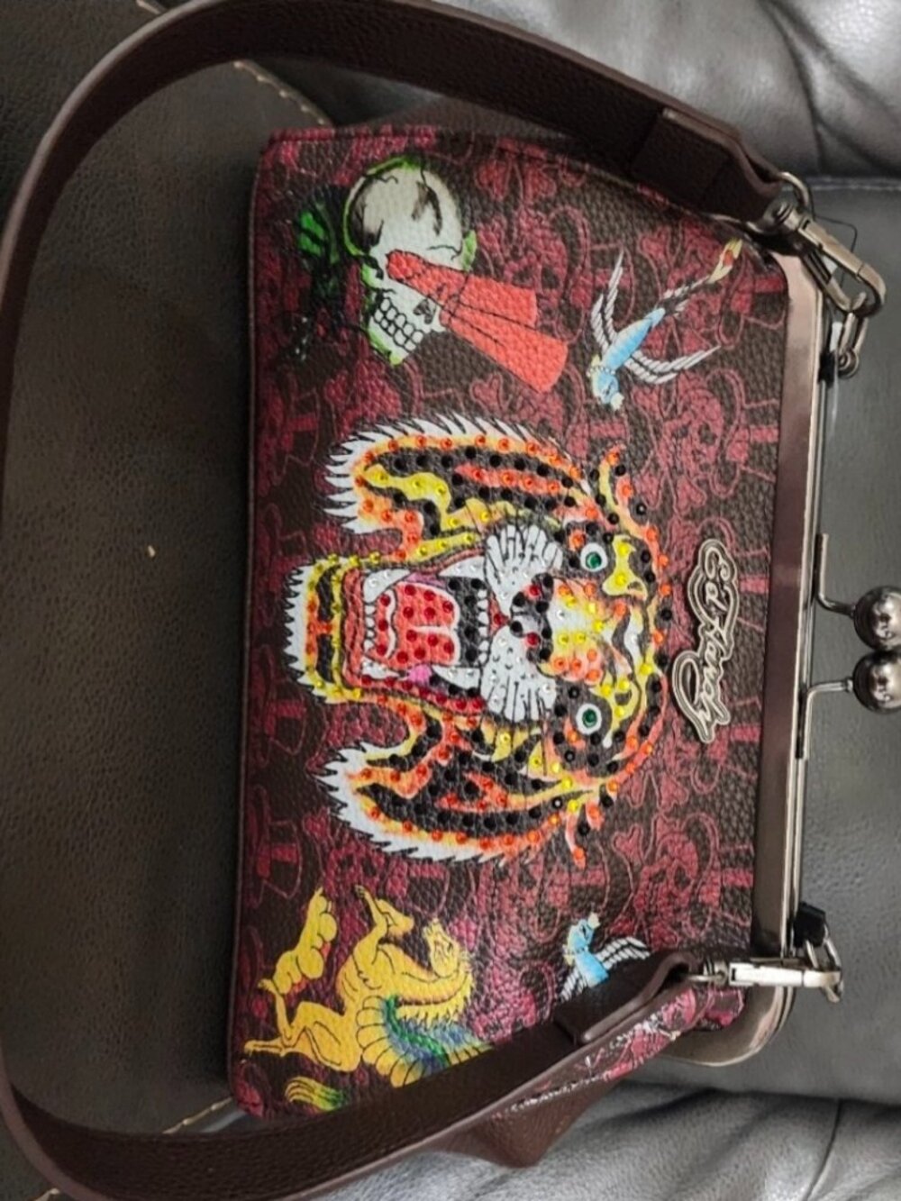Ed Hardy Kisslock Bag
